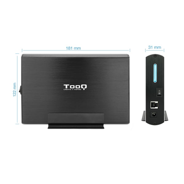 TooQ TQE-3531B drevkabinet HDD kabinet Sort 3.5"