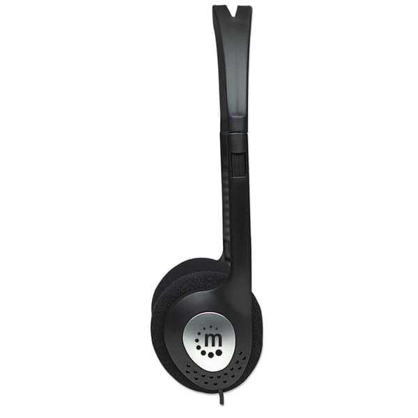 Manhattan 177481 hovedtelefoner/headset Ledningsført Musik Sort
