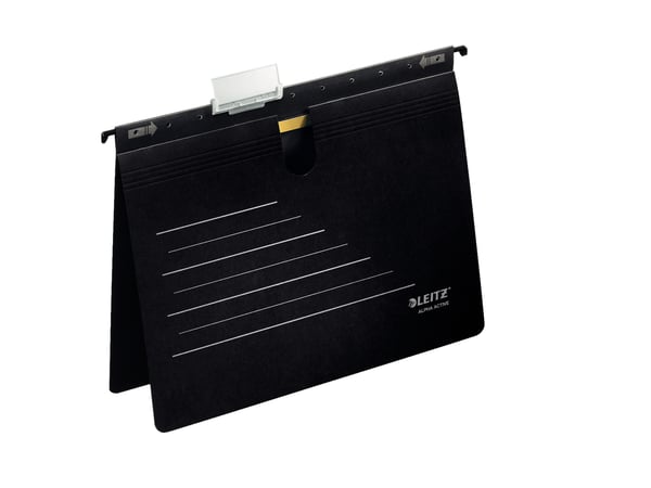 Leitz Alpha Active hængemappe Pap A4 Sort 5 stk Leitz Alpha Active hængemappe Pap A4 Sort 5 stk
