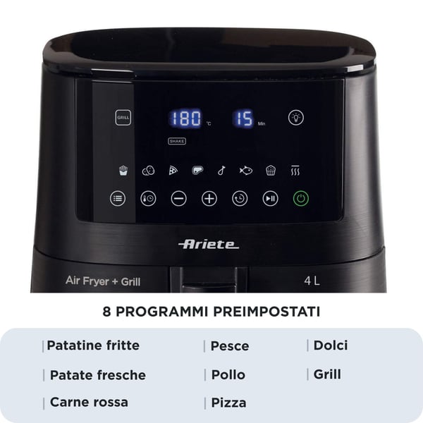 Ariete 4633/00 Single 4 l Fristående 1400 W Varmluftsfritös Svart