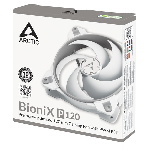 ARCTIC BioniX P120 Computerkabinet Ventilator 12 cm Grå, Hvid