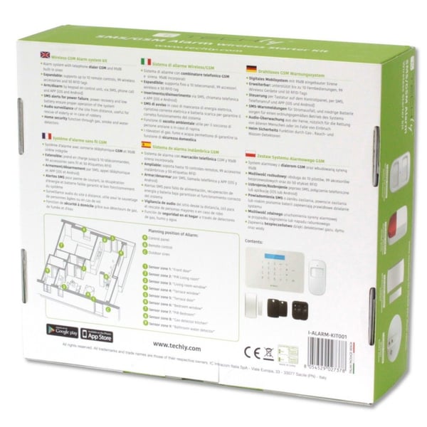 Techly I-ALARM-KIT001 turvahälytinjärjestelmä Valkoinen