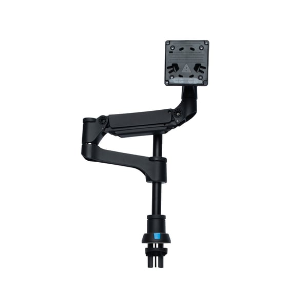 R-Go Tools Monitorarm R-Go Caparo, verstelbare enkele monitorarm met gasveer, 100% circulair, 3-9 kg draagvermogen, zwart