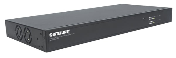 Intellinet 561433 netværksswitch Administreret Gigabit Ethernet (10/100/1000) Strøm over Ethernet (PoE) Sort