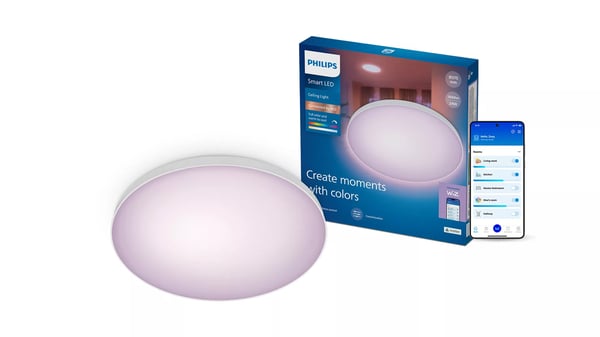 Philips Rund loftslampe, 2600 lm, farvet lys og justerbart hvidt lys