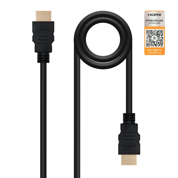 Nanocable HDMI V2.0, 1.5m HDMI-kabel 1,5 m HDMI Type A (Standard) Sort