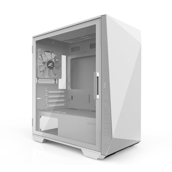 Zalman Z1 Iceberg White - mATX Mid Tower PC Case/Pre-installed fan 2 x 120mm in Mini Tower Vit