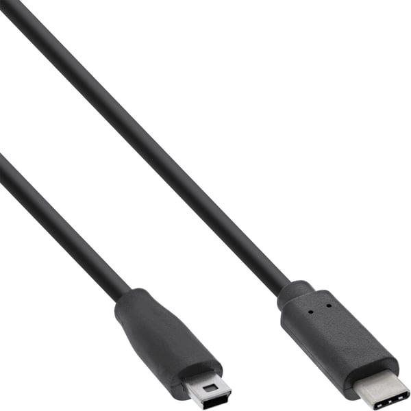 InLine 35754 USB-kabel USB 2.0 1,5 m USB C Mini-USB B 0,48 Gbit/sek. Sort