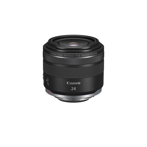 Canon RF 24 mm f1.8 Macro IS STM MILC Bred zoomlinse Sort Canon RF 24 mm f1.8 Macro IS STM MILC Bred zoomlinse Sort