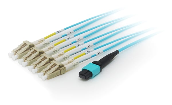 Equip 25556807 InfiniBand och fiberoptisk kabel 20 m MTP 4x LC Cyan