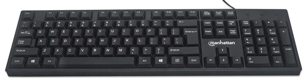Manhattan 179324 näppäimistö Office USB QWERTZ Musta