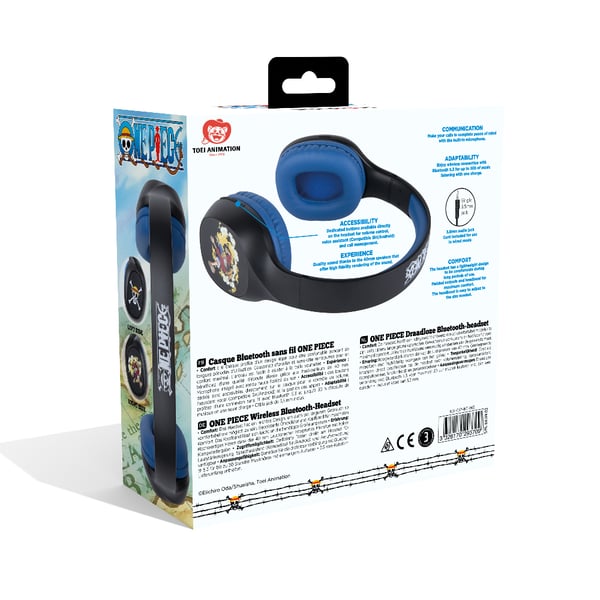Konix 82521120668 hörlur och headset Kabel & Trådlös Huvudband Spela Bluetooth Svart, Blå