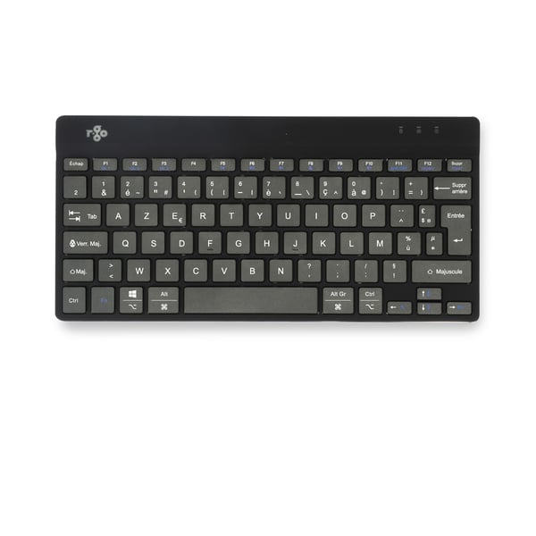 R-Go Tools Compact Break RGOCOFRWLBL tastatur Bluetooth AZERTY Fransk Sort