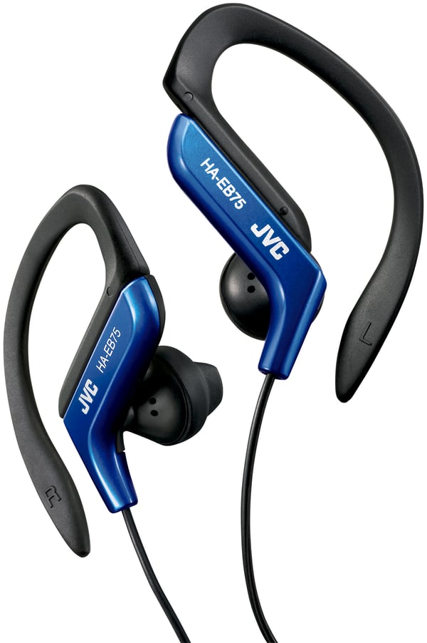 JVC HA-EB75 Kuulokkeet Langallinen Ear-hook, In-ear Urheilu Musta, Sininen
