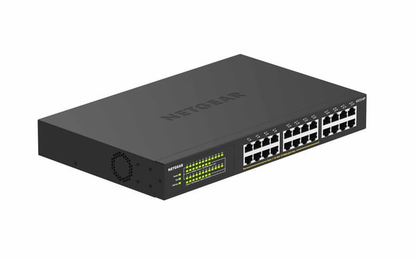 NETGEAR GS324P Ikke administreret Gigabit Ethernet (10/100/1000) Strøm over Ethernet (PoE) 1U Sort