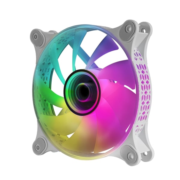 Mars Gaming MF3DW kylsystem för dator Datorväska Fan 12 cm Vit 1 styck