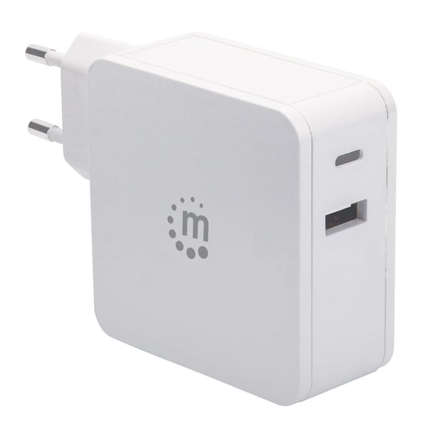 Manhattan 180146 oplader til mobil enhed Netbook, Tablet Hvid Vekselstrøm Indendørs