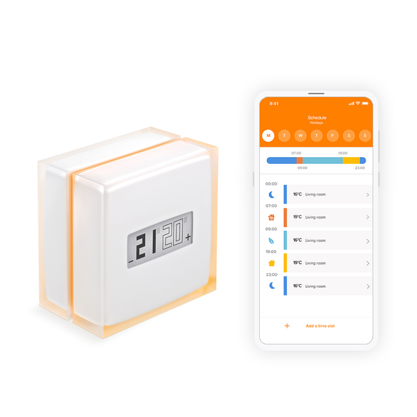 Netatmo Smart Thermostat termostaatti RF Läpikuultava, Valkoinen