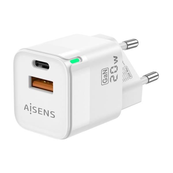 AISENS ASCH-20W2P002-W mobilladdare Universal Vit AC Snabb laddning inomhus
