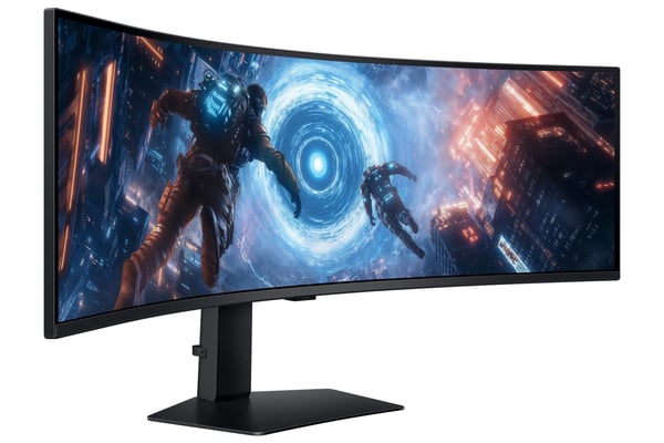 Samsung S49FG912EU tietokoneen litteä näyttö 124,5 cm (49") 5120 x 1440 pikseliä Dual QHD LCD Musta