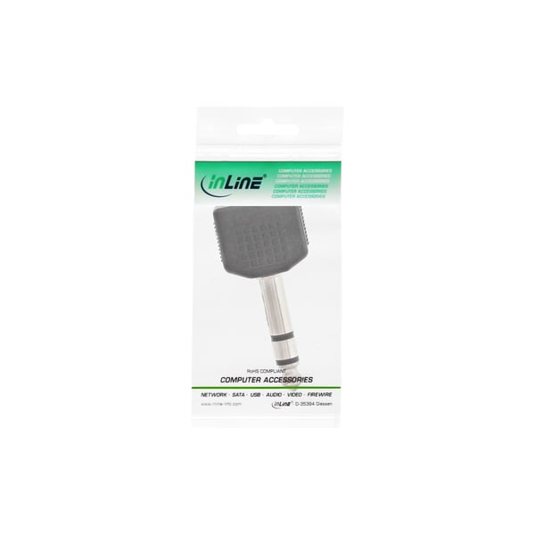 InLine 99304 kabel kønsskifter 3.5mm jack female 2x3.5mm Sort