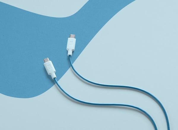 Cellularline 8018080433252 USB-kaapeli 1 m USB C 60 W Sininen