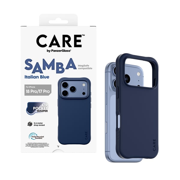 PanzerGlass CARE™ by ® Samba Case Italian Blue m. MagSafe iPhone 2026 Pro | 17 Pro