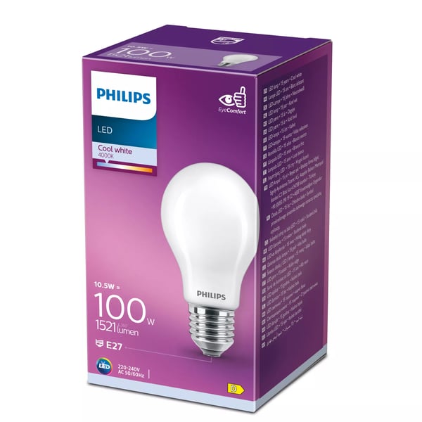 Philips 8718699704148 LED-lamppu Viileä valkoinen 4000 K 10,5 W E27 D