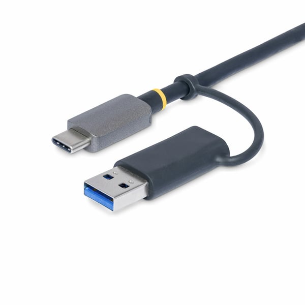 StarTech.com USB 3.0 Multi-Media-minneskortläsare, SD/microSD/CompactFlash-kortläsare, bärbar USB 5 Gbps-kortadapter, extern USB-C-kortläsare med ansluten USB-A-adapter - fungerar med alla operativsystem