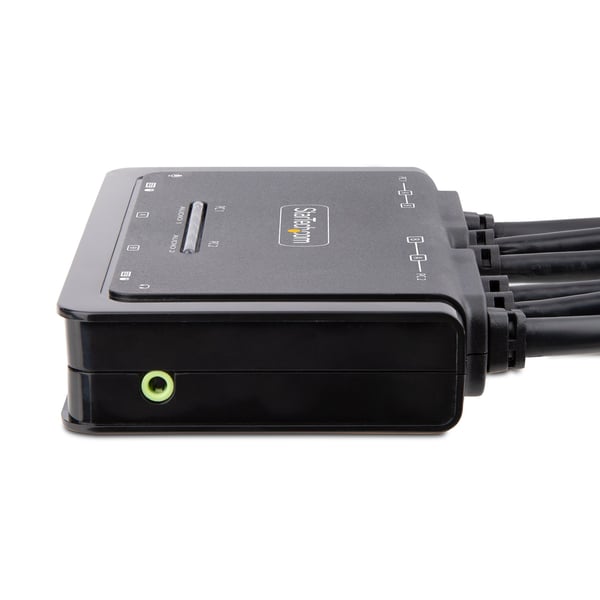 StarTech.com 2-Portars Dual-Monitor HDMI-Kabel KVM-switch, 4K 60Hz, Kompakt KVM med 1,5 m USB-A/HDM
