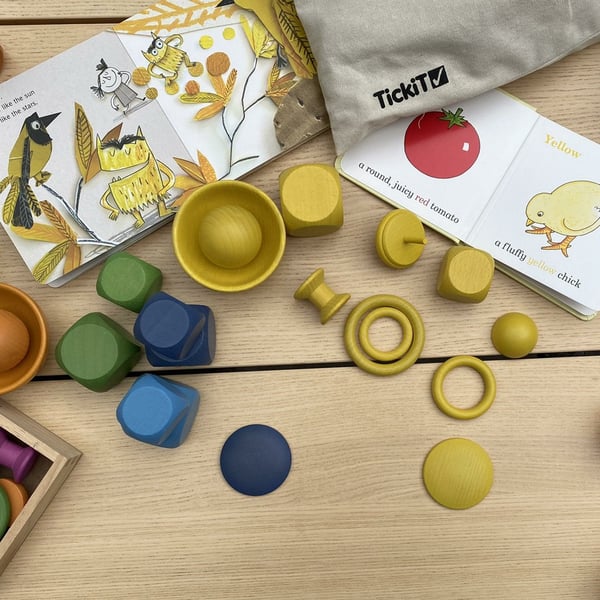 Tickit Rainbow Wooden Rings