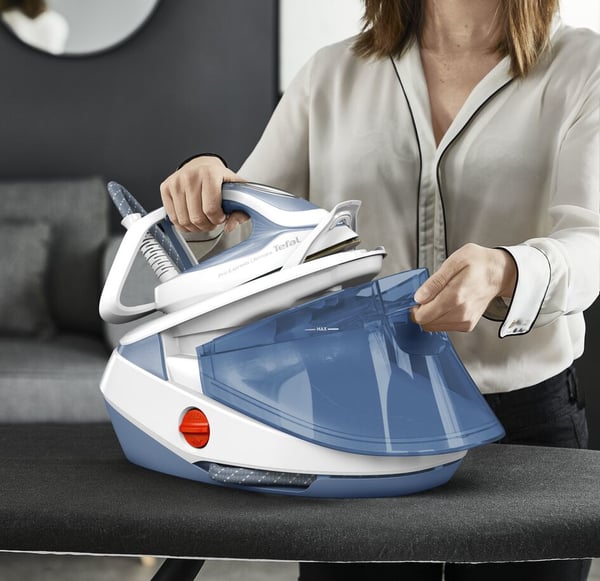 Tefal Pro Express Ultimate II GV9710 1,2 l Durilium Airglide Autoclean Ultra Thin soleplate Blå, Vit