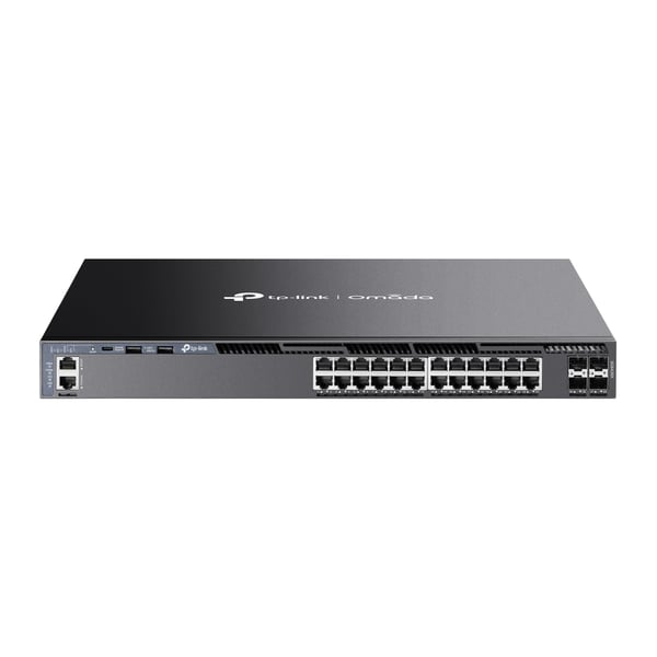 TP-Link Omada SG6428X netværksswitch Administreret L3 Gigabit Ethernet (10/100/1000) 1U Sort TP-Link Omada SG6428X netværksswitch Administreret L3 Gigabit Ethernet (10/100/1000) 1U Sort