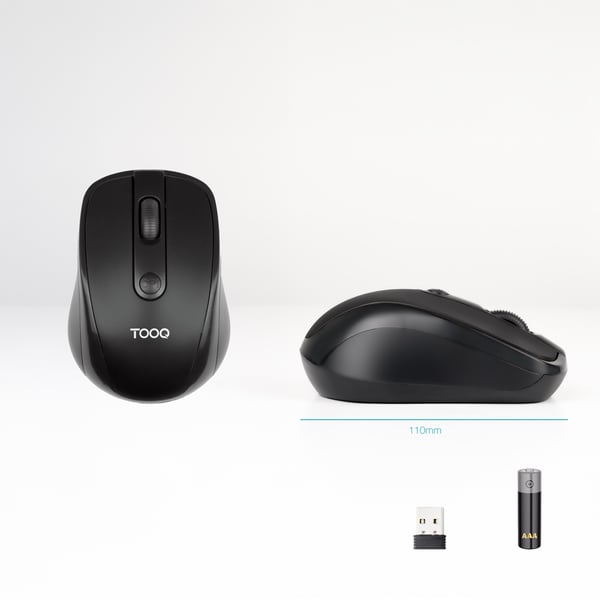 TooQ TQMW-1103-B datormöss Universal Ambidextrous RF Trådlös Optisk 1600 DPI