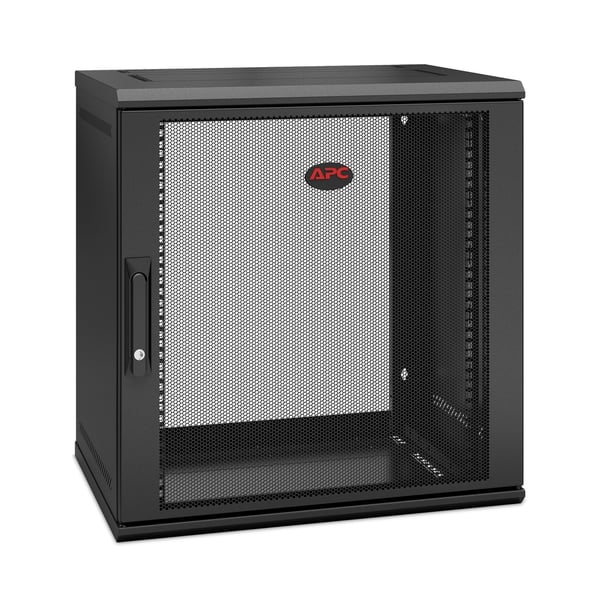 APC NetShelter WX 12U Single Hinged Wall-mount Enclosure 400mm Deep Vægmonteret stativ Sort