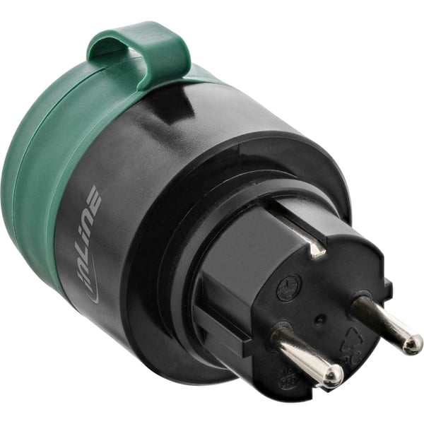 InLine 40155O smart stik 3680 W Sort, Grøn