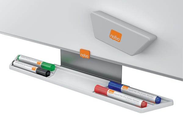 Nobo whiteboardpennor för glastavlor, Rundad spets med flytande bläck, 4-pack
