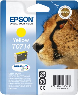Epson Mustepatruuna Yellow T0714 DURABrite Ultra Ink