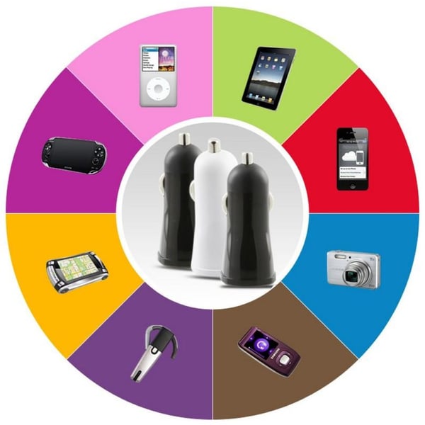 Techly USB - Auto 5V/2.4A Universel Hvid Cigartænder Automatisk