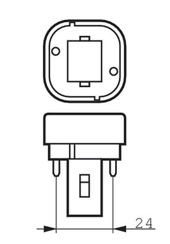 Philips CorePro LED PLC 6.5W energy-saving lamp Varmvitt 3000 K 6,5 W G24d-2