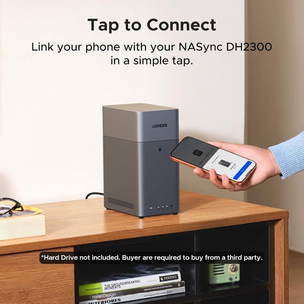Ugreen DH2300 NAS Mini Tower 4 GB Grå
