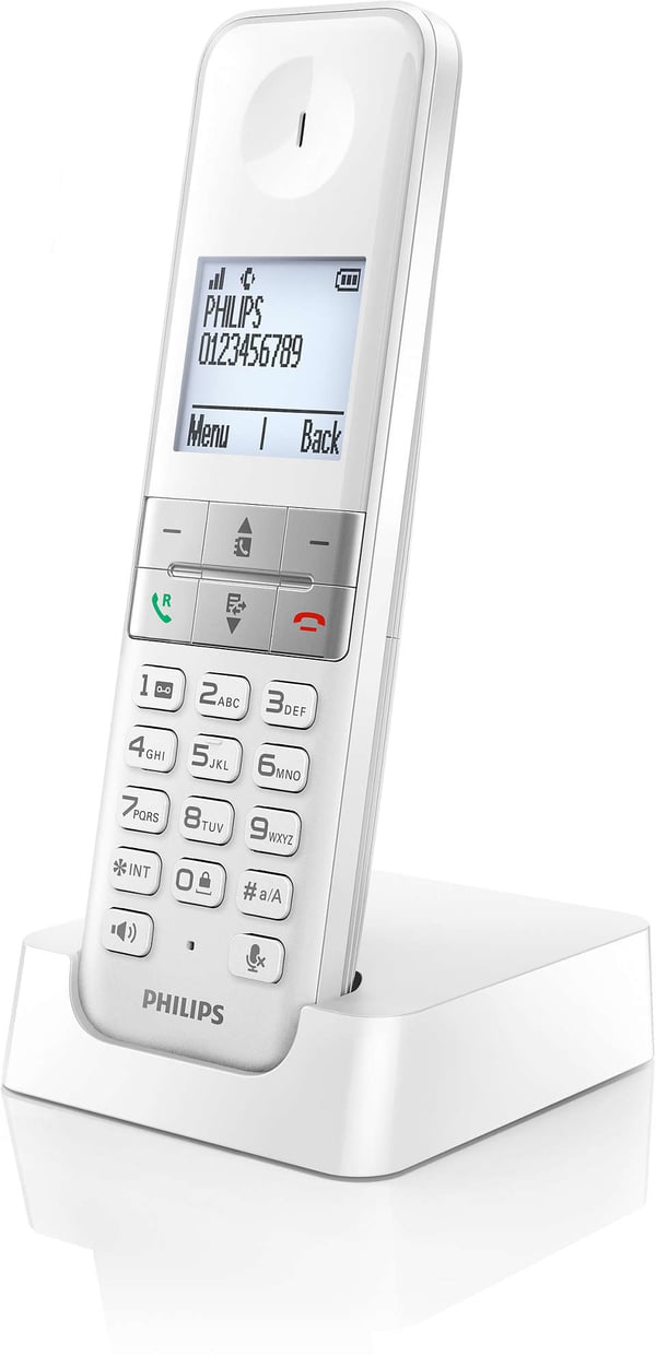 Philips D4701W/34 puhelin DECT-puhelin Soittajan tunnistus Valkoinen
