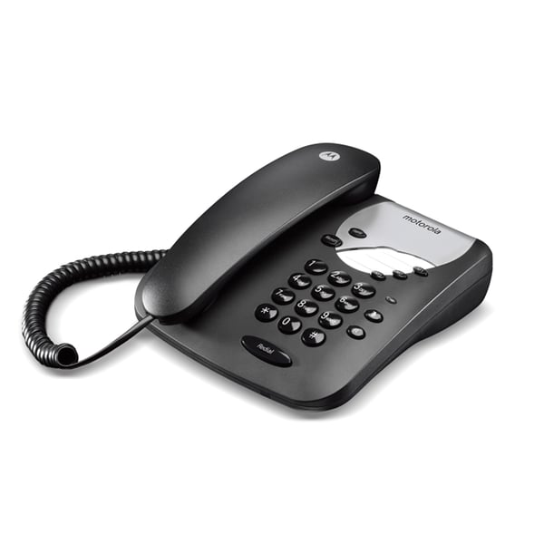 MOTOROLA CT1 TRÅDBUNDEN TELEFON SVART