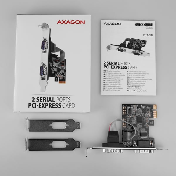 Axagon PCEA-S2N nätverkskort/adapters Intern RS-232