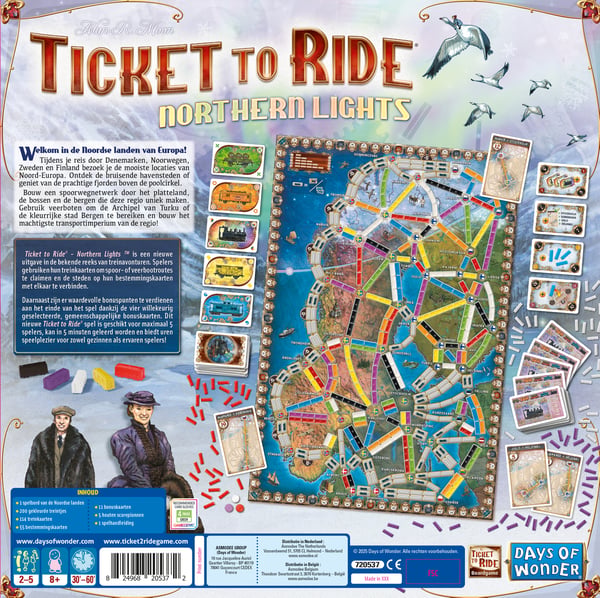 Asmodee Ticket to Ride - Northern Lights Ticket to Ride - Northern Lights Brætspil Rejser/eventyr