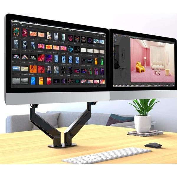 Techly ICA-LCD 462B skærmbeslag og -stativer 81,3 cm (32") Skrivebord Sort