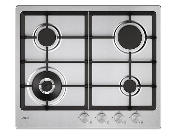 Candy Moderna CHG6BF4WTX Rustfrit stål Indbygget 60 cm Gaskomfur 4 zone(s)