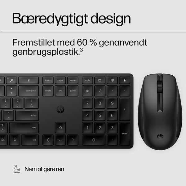 HP Kombination af 650 trådløst tastatur og trådløs mus