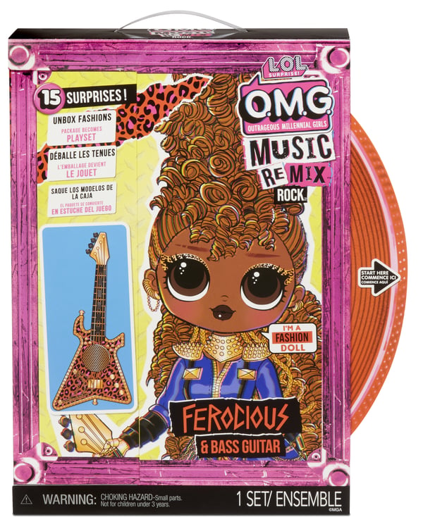 L.O.L. Surprise! OMG Remix Rock- Ferocious and Bass Guitar