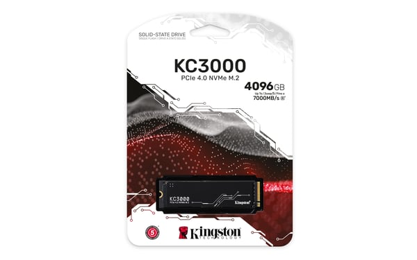 Kingston KC3000 - SSD - 4096 GB - intern - M.2 2280 - PCIe 4.0 (NVMe)